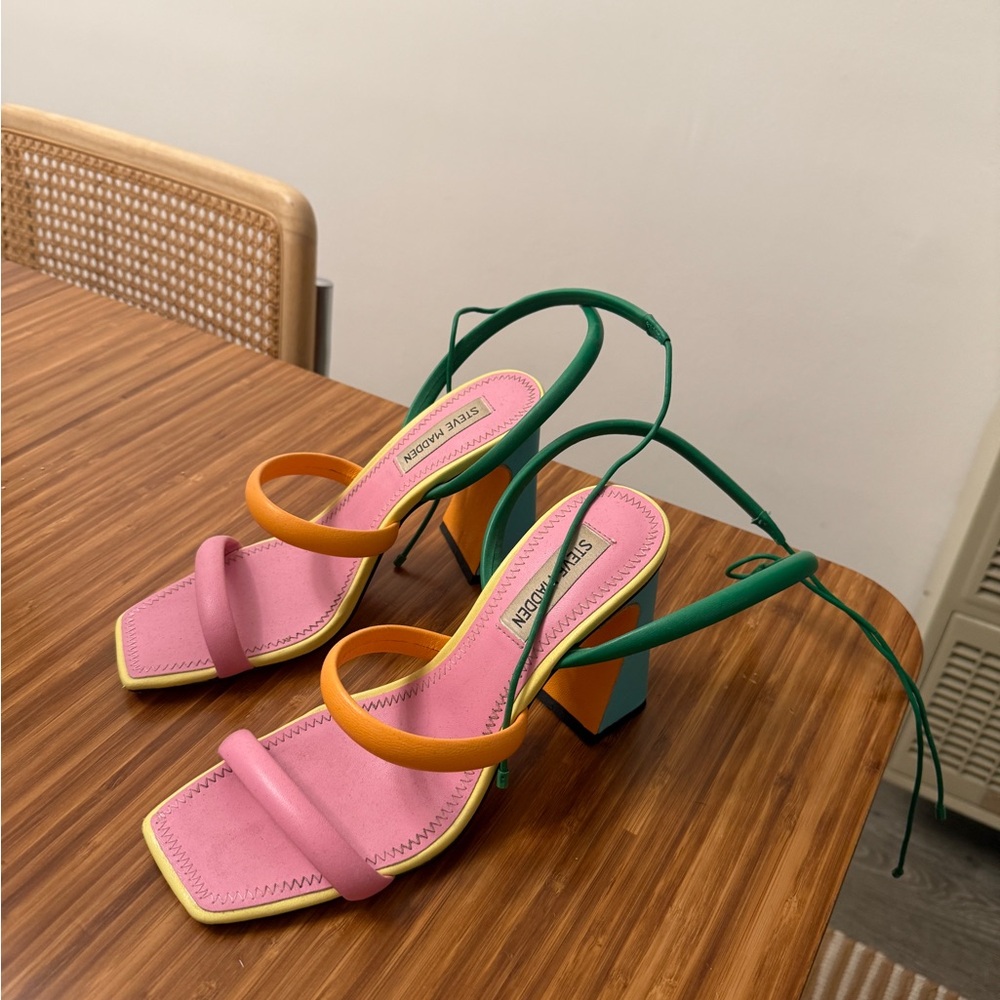Steve Madden Pink, Orange, and Green Heels